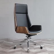 ST-🚢Modern Minimalist Office Executive Chair Home Ergonomic Desk Chair Comfortable Long Sitting Lifting Business Executi