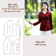 PAPER SHEET BA BA SHIRT WITH HEARTNECKLACE CODE A02 (NOT PRE-CUT)