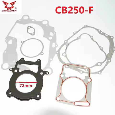 For zongshen 250cc CB250F CB250-F KAYO T4 Z1 NX6 motorcycle engine gasket cylinder 72mm head gasket 