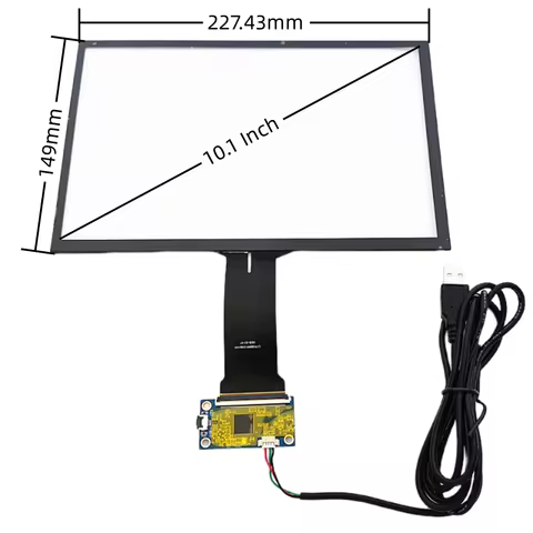 10.1 inch Capacitive Touch Screen 227X149mm G+G Free Drive WIN7 8 10 Android LINUX Universal USB plu