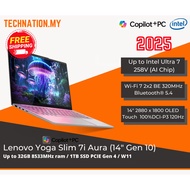 [2025][AI] Lenovo Yoga Slim 7i Aura 14 Gen 10 14ILL10 (Intel Ultra 7 258V/2.8K OLED/1.19KG)