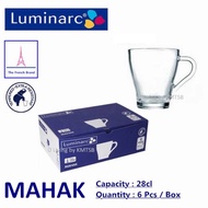 6PCS 28cl LUMINARC TEMPERED GLASS MAHAK COFFE CUP_CAWAN TAHAN PANAS ARCOROC_CAWAN TANGKAI_CAWAN KOPI