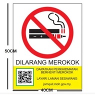 Sticker Dilarang Merokok Amaran Melarang Produk Tembakau 2025