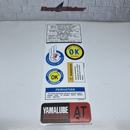 WARNING sticker INFORMATION sticker WARNING SET YAMAHA MOTORCYCLE - YAMALUBE AT