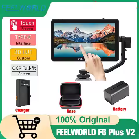 FEELWORLD F6 Plus V2 6' On-camera DSLR Field Monitor Touch Screen Monitor with HDR 3D Lut IPS FHD 19