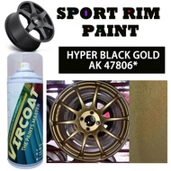 VIRCOAT AIKKA Aerosol Spray 2K Paint Sport Rim Paint Motor Paint | Cat Tin Spray Hyper Black Gold AK