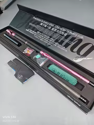 New Arrival Jianying Yfen Metal Carbon Fiber Pool Cue 11.8mm Tip Aluminium Alloy Butt Black Technolo