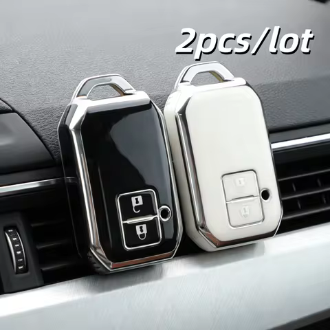 2pcs Car Key FOB Case Covers for Suzuki Ertiga Swift 2017 Wagon R Japanese Monopoly Remote Key Prote