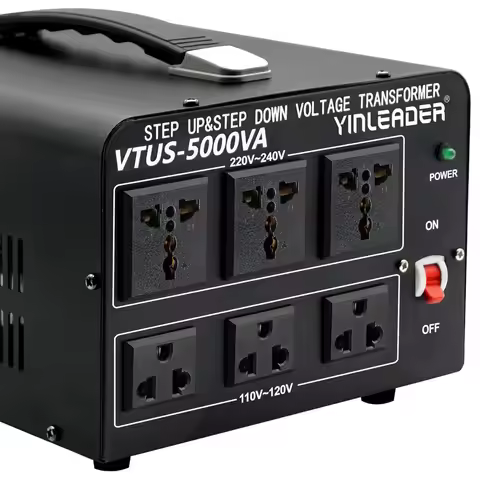 Yinleader 5000W Voltage Converter Transformer Step Up 110V-120V to220V-240V or Step Down 220V to 110
