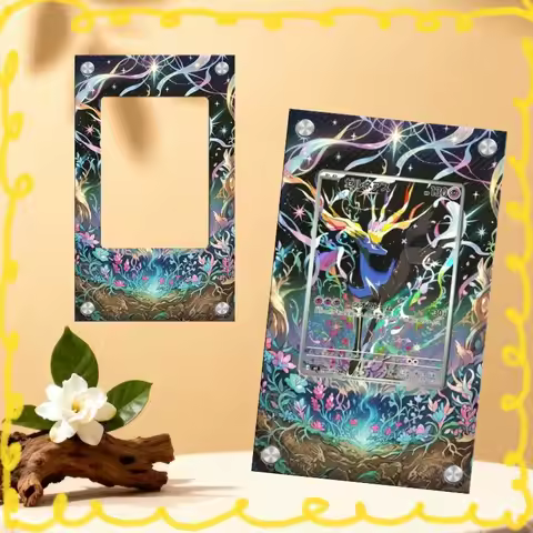 Art Display for Pokemon Xerneas Card PTCG Keychain Anime Game Collectibles Anime Merchandise Acrylic