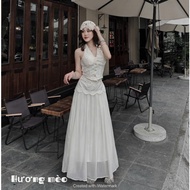 Shirt and skirt set, lady's skirt set, floral shirt set with lovely silk skirt G230