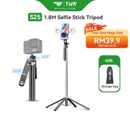 TNW S25 S30 Selfie Stick Tripod 180CM Portable Tripod for Mobile Phones with 360° Rotation Live Anti