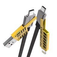 4 in 1 USB C Cable iPhone Lightning Cable - [SHEZI Series] 65W 4FT USB to Lightning Cable USB to USB