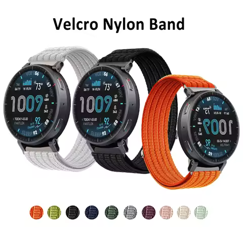 Amazfit band 20mm 22mm Sport Nylon Loop Woven Strap For Huami Amazfit Active 2 3 Premium / Max / Hel