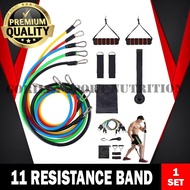 Limited Stock ❈Muscle Cable  11Pcs Resistance Workout Cable Set Homework out Fitness Band Fitness Ba