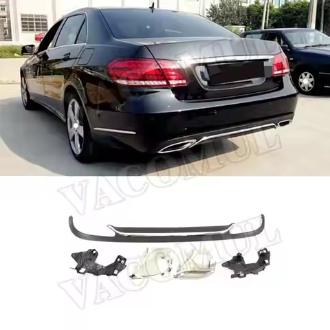 VACOMUL Rear Bumper Lip Diffuser with Exhaust Tips For Mercedes Benz E Class W212 Standard Model 201
