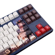 Benemate 104 + 33 keycap set, Genshin Impact Tutao, 5-side Dye-Sublimation PBT Keycaps, Cherry Profi