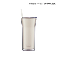 LocknLock แก้วน้ำพลาสติก 2 ชั้น พร้อมหลอด Daily Essential Cold Cup ความจุ 770 ml. รุ่น HAP526