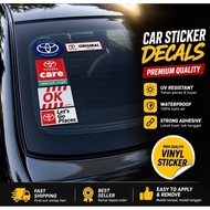 Authentic Toyota Original Accessory Service Center Car Sticker decals Vios Dugong Yaris Alpard Vellf