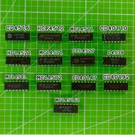 CD4516 HCF4512 MC14511 CD40110 HD14521 MC14521 SCL4527 D4538 MC14541 MC14572 CD40147 CD40192 MC14516
