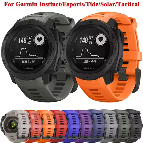 Silicone Strap For Garmin Instinct Smart Watch Band For Garmin Instinct 2 Solar Tactical Sport Bands