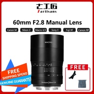 7artisans 60mm f2.8 1:1 ro Lens Is Suitable for Canon EOSM EOSR Sony E Fuji FX M4/3 Nikon Z Mount A6