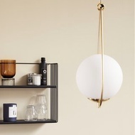 【Hübsch】－890408 黃銅色金屬繫繩造型吊燈 玄關燈 餐桌燈