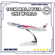 16cm Malaysia Airlines mas One World Scale 1:400 Metal Aircraft Replica Diecast Collectible Display 