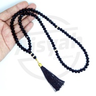 BLACK SHINY CRYSTAL TASBIH 8MM 99 GRAINS