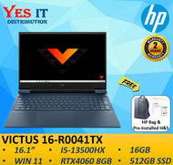 HP Victus 16-r0041TX 16.1" FHD 144Hz Gaming Laptop ( i5-13500HX 16GB 512GB SSD RTX4060 8GB W11+OPI 2