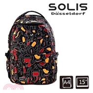 【SOLIS】妖怪迷宫系列 Ultra+大尺寸抽繩款電腦後背包-琥珀紅