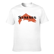 Premium Quality Simms Fishing Bozeman Montana Fly Fishing Tackle Father/Dad Cotton Summer T-Shirt