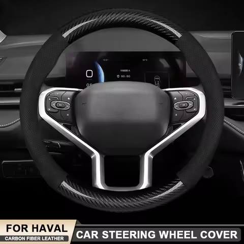 Car Carbon Fiber Leather Steering Wheel Cover For GWM HAVAL M2 M4 M6 H1 H2 H3 H5 H6 H6S H7 H8 H9 F5 