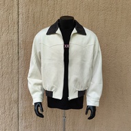 GAHO．Z | แจ็คเก็ต Cleanfit Retro Suede คอปก สีบล็อก