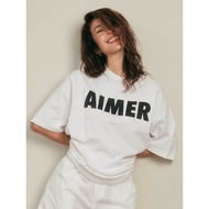 Men Women Same Style Summer Pure Cotton AIMER Letter Printed Breathable Top