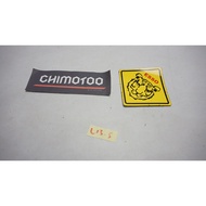 Old-school motorcycle esso stickers