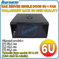 Wallmount Rack Server 6U / Wallmount Rack 6U / Server Rack Size 6U Single Glass Door / Single Door S