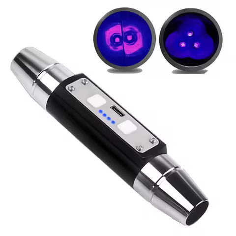 Longwave & Shortwave UV Flashlight Lamps 254nm 365nm 395nm Minerals Phosphor Detector UVA UVC Blackl