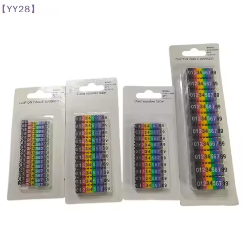 【YY28】1/3 Sets Colourful C-Type Cable Marker Number Tag Wire Markers For 2-3mm Wire Conspicuous And 
