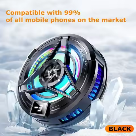 SL17 Magnetic Phones Cooler Back-Clip 2 in 1 Game Cooler Semiconductor Fast Phone Cooling Fan for IO