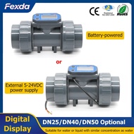 DN25/DN40/DN50 Digital Display Flow Meter High Precision PVC Pipeline Flowmeter Intelligence Water M