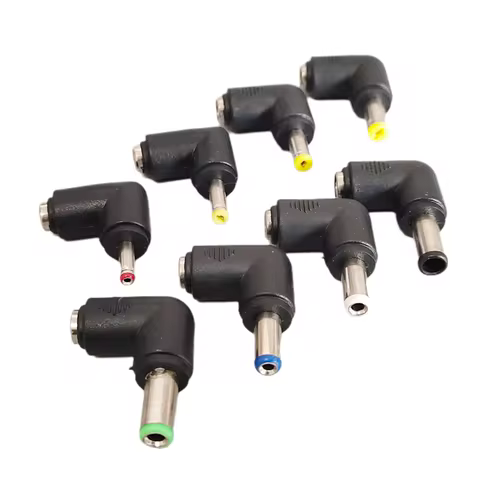 1/2/5P Right Angle DC 5.5 x 2.1mm Female Jack to 3.5x1.35 4.0x1.7 4.8x1.7 5.5x2.1 5.5x2.5 6.3x3.0 6.