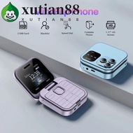 XUTIAN Mini Flip Mobile Phone, I16Pro 2SIM Card Flip Foldable Phone, Foldable Phone FM Radio 2G Voic