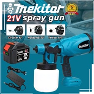 Mekitor cordless spray gun paint portable electric paint sprayer gun mesin cat rumah spray