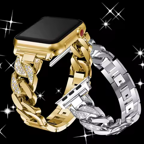 Watch Strap For Apple Watch Band Series 1 2 3 4 5 6 7 8 Se Ultra Women Luxury Stainless Steel Bracel
