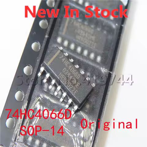 10PCS/LOT 74HC4066D SN74HC4066DR 74HC4066 SMD SOP-14 logic chip quadruple two-way switch In Stock NE