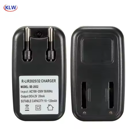 EU Plug AC power lithium 2032 2025 Battery Charger Adapter For LIR2032 LIR2025 ML2032 ML2025 CR2032 