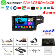 จอ android รถยนต์ พัดลมในตัว 8คอร์ 8+128G HONDA Jazz GK 15-17 หน้ากากพร้อมปลั๊กตรงรุ่น Android13 WIF