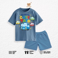 Jolly Kids CUTE BUS T-Shirt Set for Boys and Girls Ages 1-9 Years
