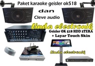 PAKET KARAOKE CLEVE AUDIO DAN GEISLER OK518 DAN TOUCHSKIN - ELEKTRONIKK SHP